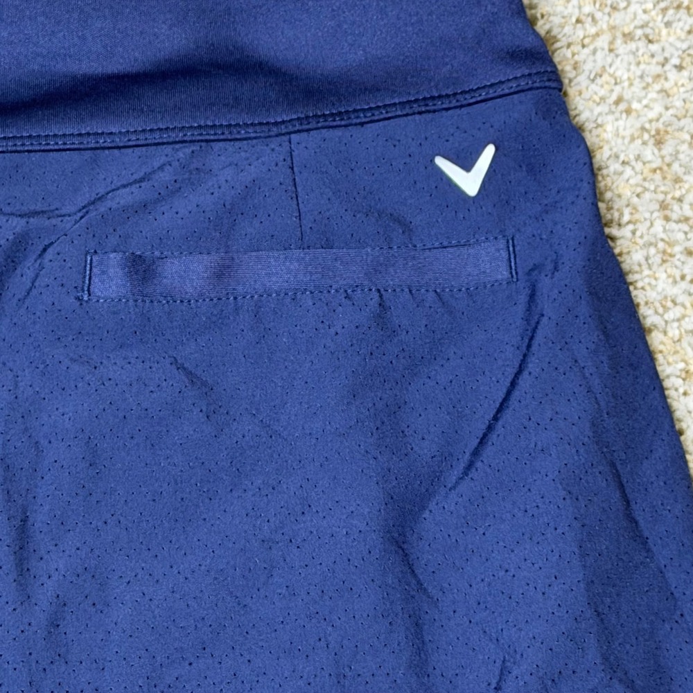 Callaway Womens Navy Blue Perforated Mesh Golf Skort Size Medium Active Skirt - Picture 9 of 10